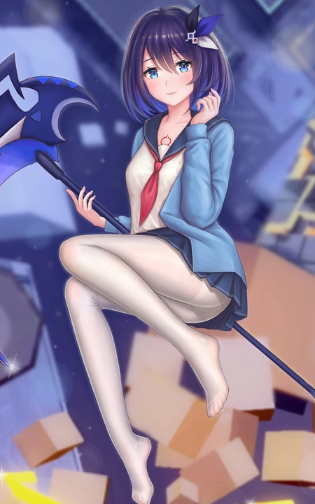 手游崩坏3，希儿&middot;芙乐艾，JK制服，水手裙手机壁纸图片