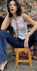 齐刘海短发发型混血女生时尚靓丽，青春动感唯美气质生活照片图集