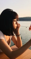 齐刘海短发发型混血女生时尚靓丽，青春动感唯美气质生活照片图集