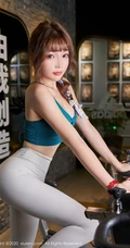 健身房里的完美线条女生芝芝Booty紧身健身衣运动裤高清气质时尚写真图集