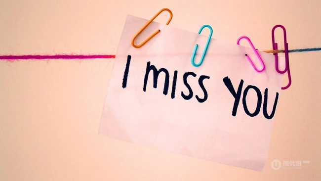 I Miss you文字图片，不同唯美图案背景中的我想你英文字母插画美图 第5张