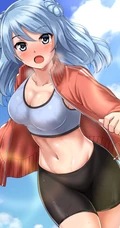 跑步运动中的二次元动漫少女精选好看活力动感图集