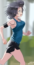 跑步运动中的二次元动漫少女精选好看活力动感图集