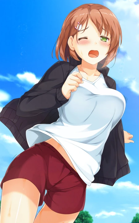 跑步运动中的二次元动漫少女精选好看活力动感图集