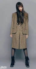 李一桐MadameFigaro中文版杂志写真照，多套冬装服饰诠释时尚女人魅力