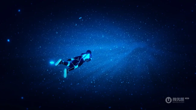 人与空间，星空，科幻科技感十足的创意空间美图
