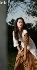 元气少女的丛林探秘，许龄月爱装时尚Istyle最新杂志写真照