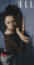 鬼马精灵元气少女张婧仪气质清凉穿搭SuperELLE杂志写真照