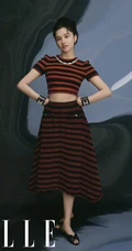 鬼马精灵元气少女张婧仪气质清凉穿搭SuperELLE杂志写真照
