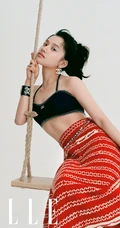鬼马精灵元气少女张婧仪气质清凉穿搭SuperELLE杂志写真照