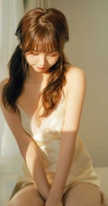又纯又欲，双马尾纯少女肩带睡裙系列气质超高清温暖室内摄影写真集