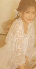 少女，暖室内，穿着白色蕾丝衣迷你短裙的大眼睛少女温暖艺术摄影高清写真