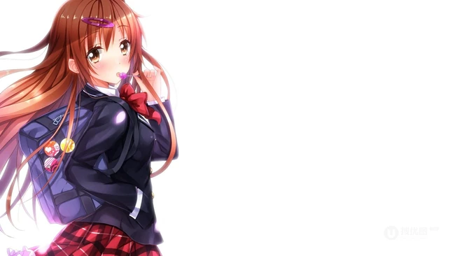 清新淡雅二次元漂亮JK制服，短裙，线条感少女精选插画图片集