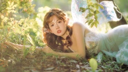 性感 林中精灵 慵懒，林木婷子艺术私房壁纸图片