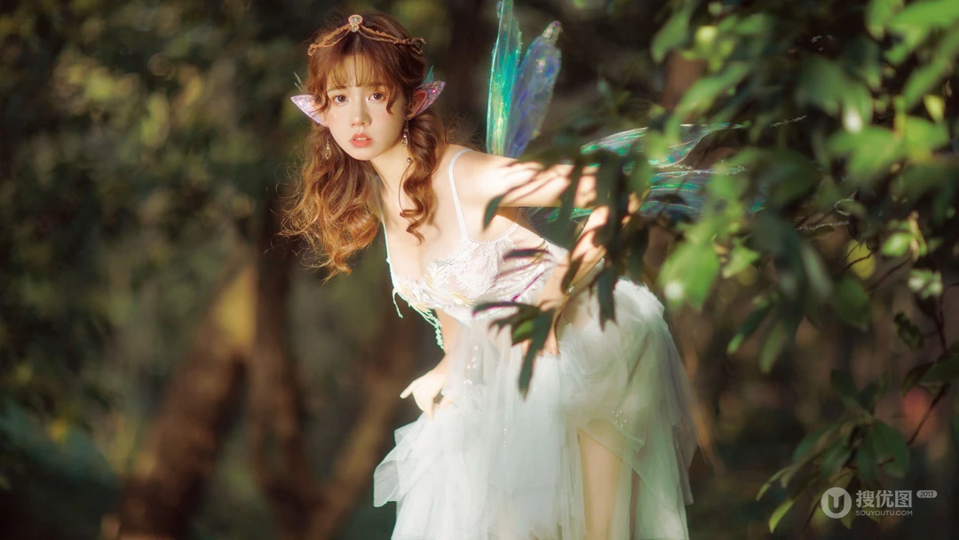 性感 林中精灵 慵懒，林木婷子艺术私房壁纸图片