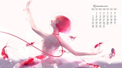 动漫女生，少女插画壁纸，2020年12月动漫女生主题插画高清壁纸图片