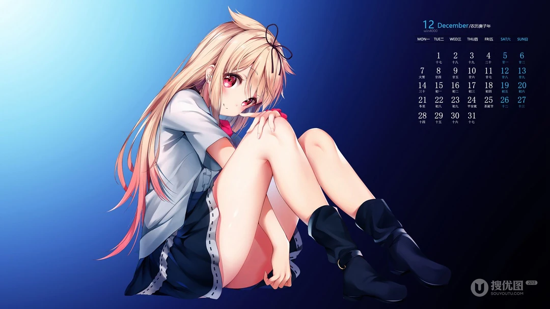 动漫女生，少女插画壁纸，2020年12月动漫女生主题插画高清壁纸图片