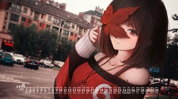 动漫女生，少女插画壁纸，2020年12月动漫女生主题插画高清壁纸图片