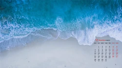 大海，海浪，沙滩，云彩，阳光，2020年12月大海主题系列高清壁纸图片