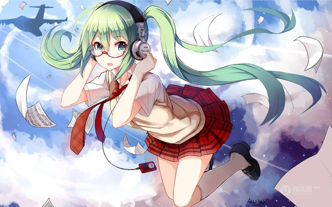 初音未来图片，二次元动漫人物初音未来高清唯美创意插画壁纸图片