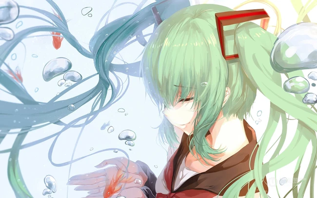 初音未来图片，二次元动漫人物初音未来高清唯美创意插画壁纸图片