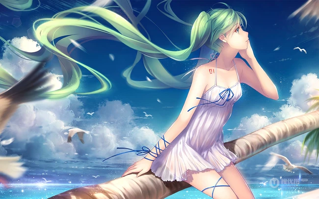 初音未来图片，二次元动漫人物初音未来高清唯美创意插画壁纸图片