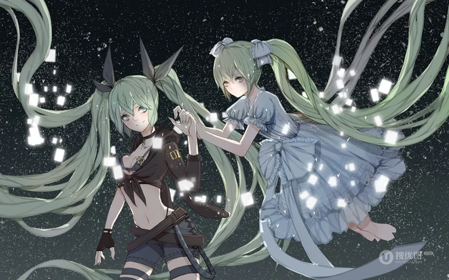 初音未来图片，二次元动漫人物初音未来高清唯美创意插画壁纸图片