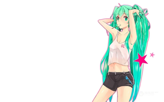 初音未来图片，二次元动漫人物初音未来高清唯美创意插画壁纸图片