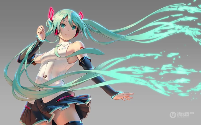 初音未来图片，二次元动漫人物初音未来高清唯美创意插画壁纸图片