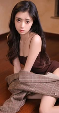 精选高颜值漂亮少女少女肩带连体衣穿着显白皙肌肤线条感室内写真图片集