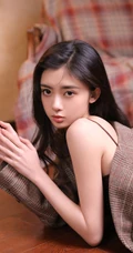 精选高颜值漂亮少女少女肩带连体衣穿着显白皙肌肤线条感室内写真图片集