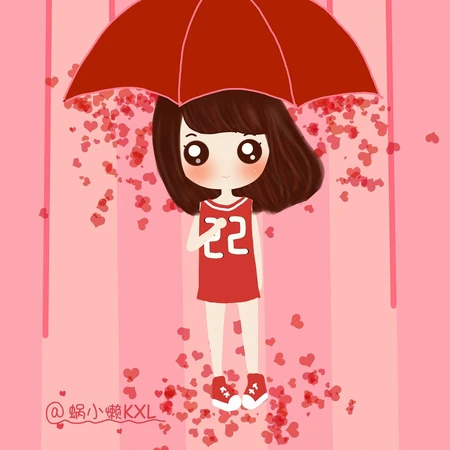 超可爱的卡通少女，女孩蜗小懒唯美带文字句子图片