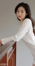 气质锁骨女生安琪Yee简约装白色棉裙凸点穿着尽显身形匀称身材写真图集