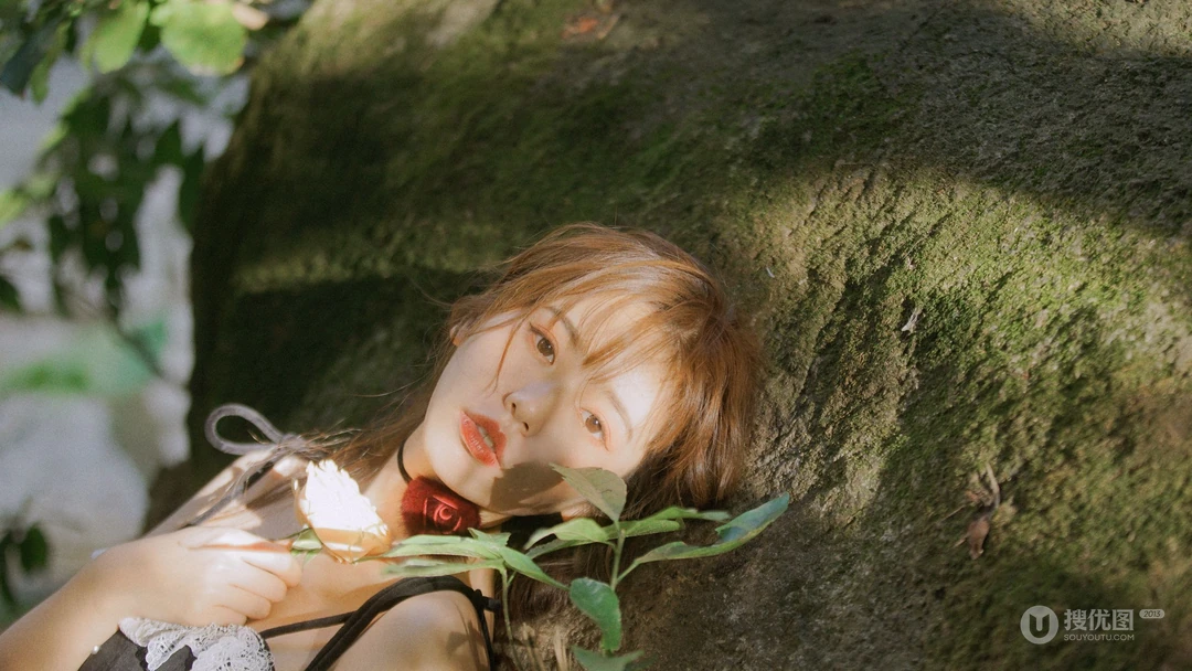 美少女林木婷子 森系 户外 宛若精灵般美少女高清写真桌面壁纸图片