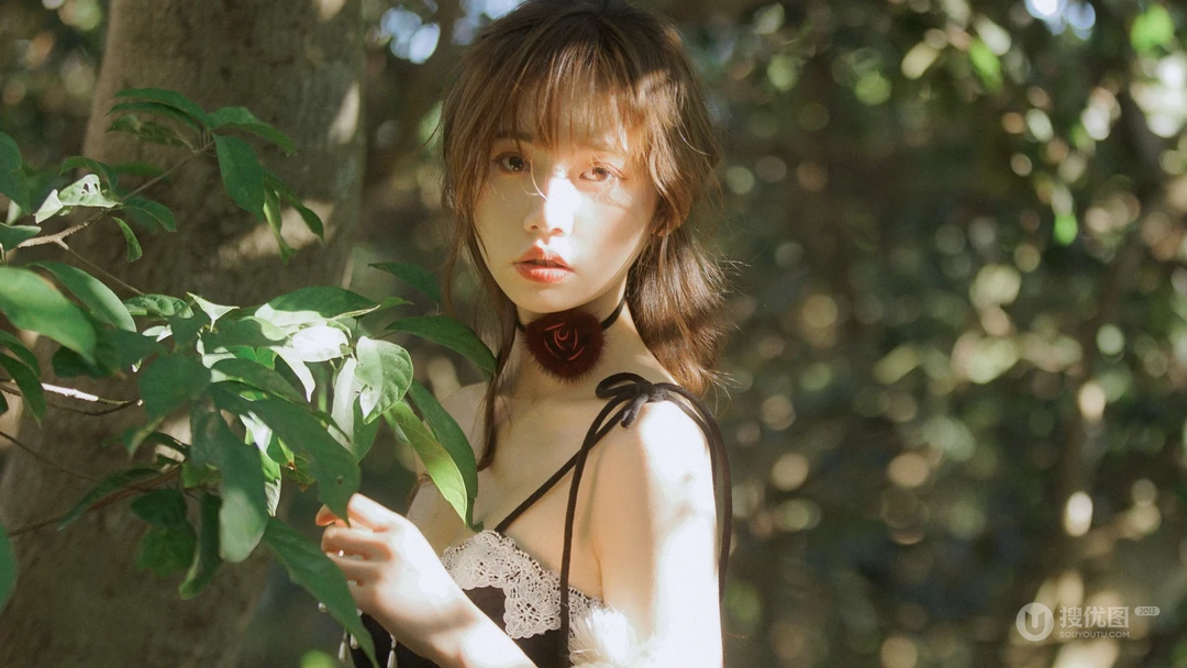 美少女林木婷子 森系 户外 宛若精灵般美少女高清写真桌面壁纸图片