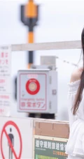 小脸蛋女生Shika小鹿鹿礼裙白衣牛仔短裤穿搭户外清新写真照片