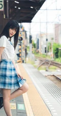 小脸蛋女生Shika小鹿鹿礼裙白衣牛仔短裤穿搭户外清新写真照片