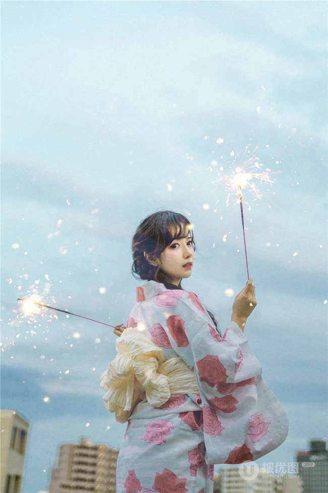 小脸蛋女生Shika小鹿鹿礼裙白衣牛仔短裤穿搭户外清新写真照片