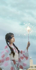 小脸蛋女生Shika小鹿鹿礼裙白衣牛仔短裤穿搭户外清新写真照片