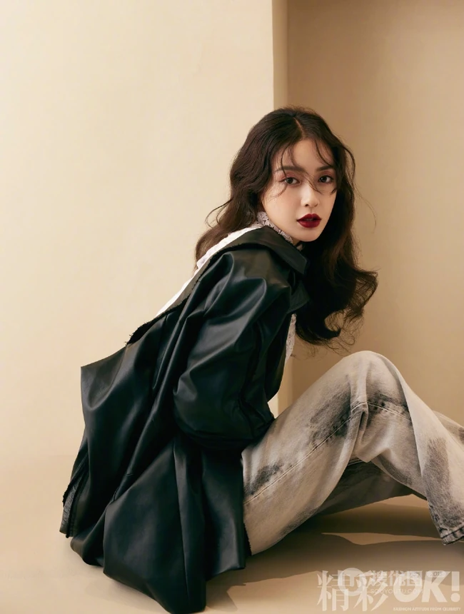 Angelababy清新动人民族风穿搭登精彩Ok杂志写真图片