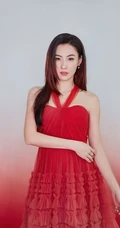 张柏芝优雅流苏红裙着身气质写真图片