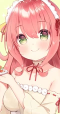 好诱人可爱的樱桃啊！二次元樱桃动漫少女高清插画图片