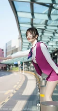 机场偶遇气质女生空姐制服装袜装女生糯美子MINIbabe气质写真套图