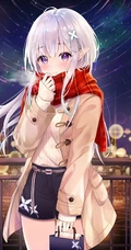给这寒冷的冬添点温暖，围围巾的二次元动漫少女少女高清插画图集