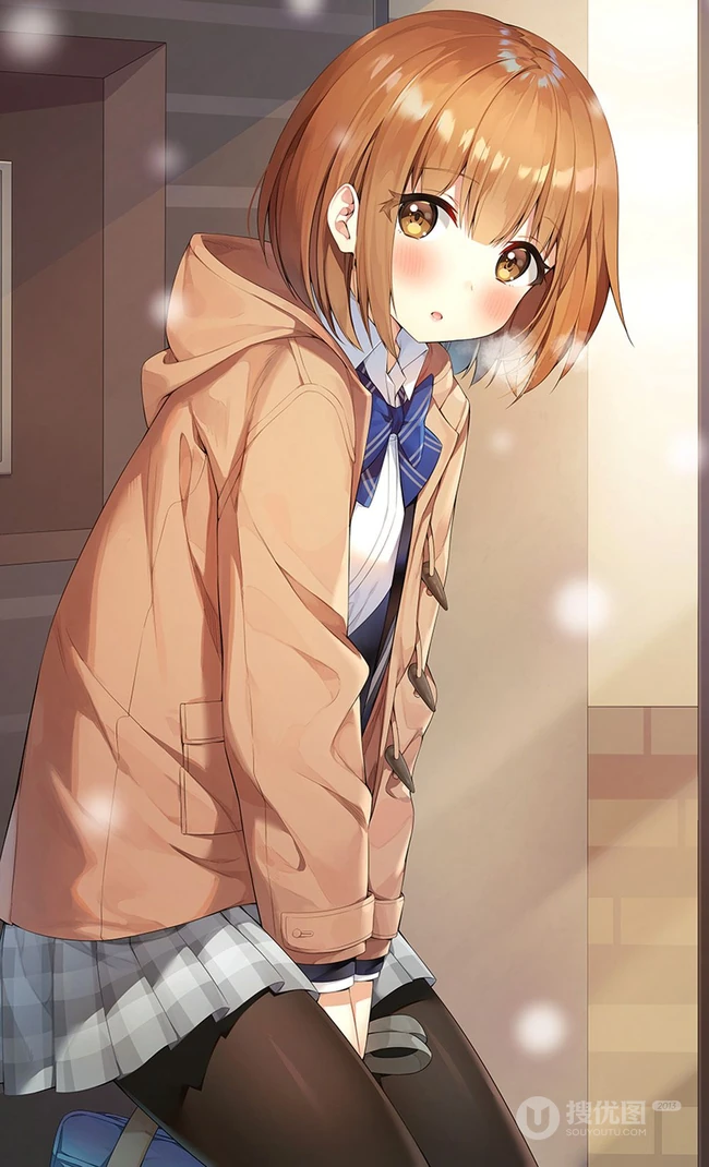 给这寒冷的冬添点温暖，围围巾的二次元动漫少女少女高清插画图集