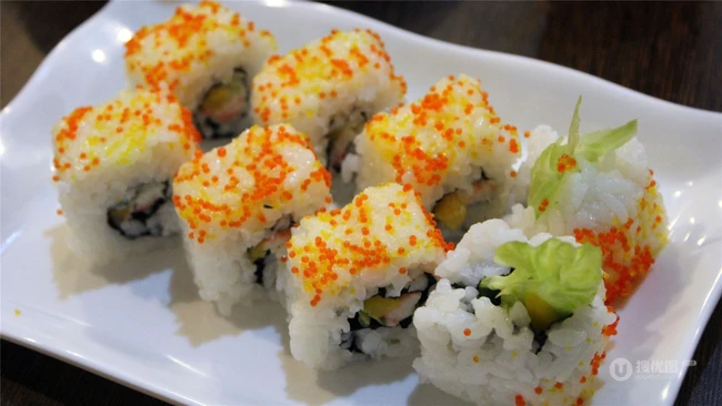 精致美味的日本美食鱼子酱寿司高清美图 第5张