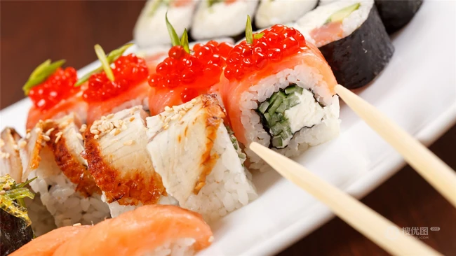 精致美味的日本美食鱼子酱寿司高清美图 第8张