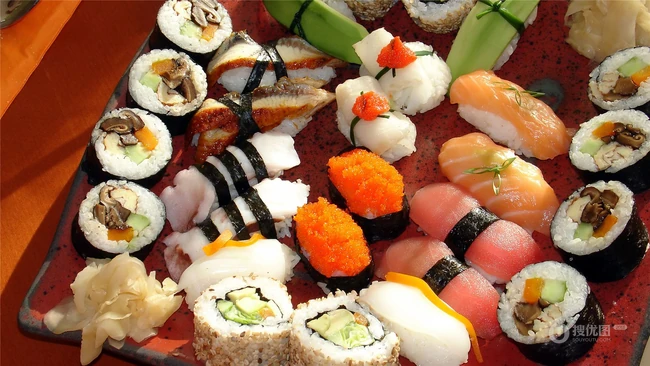 精致美味的日本美食鱼子酱寿司高清美图 第12张