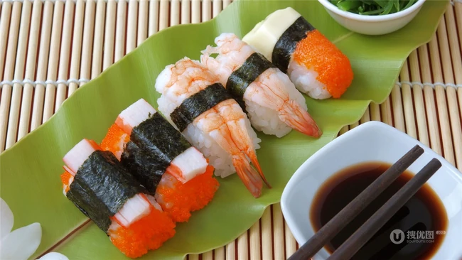 精致美味的日本美食鱼子酱寿司高清美图 第9张