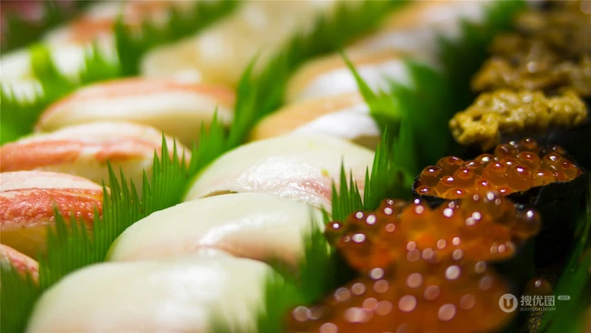 精致美味的日本美食鱼子酱寿司高清美图 第4张